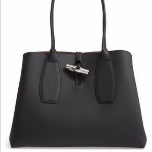 Longchamp black leather bag